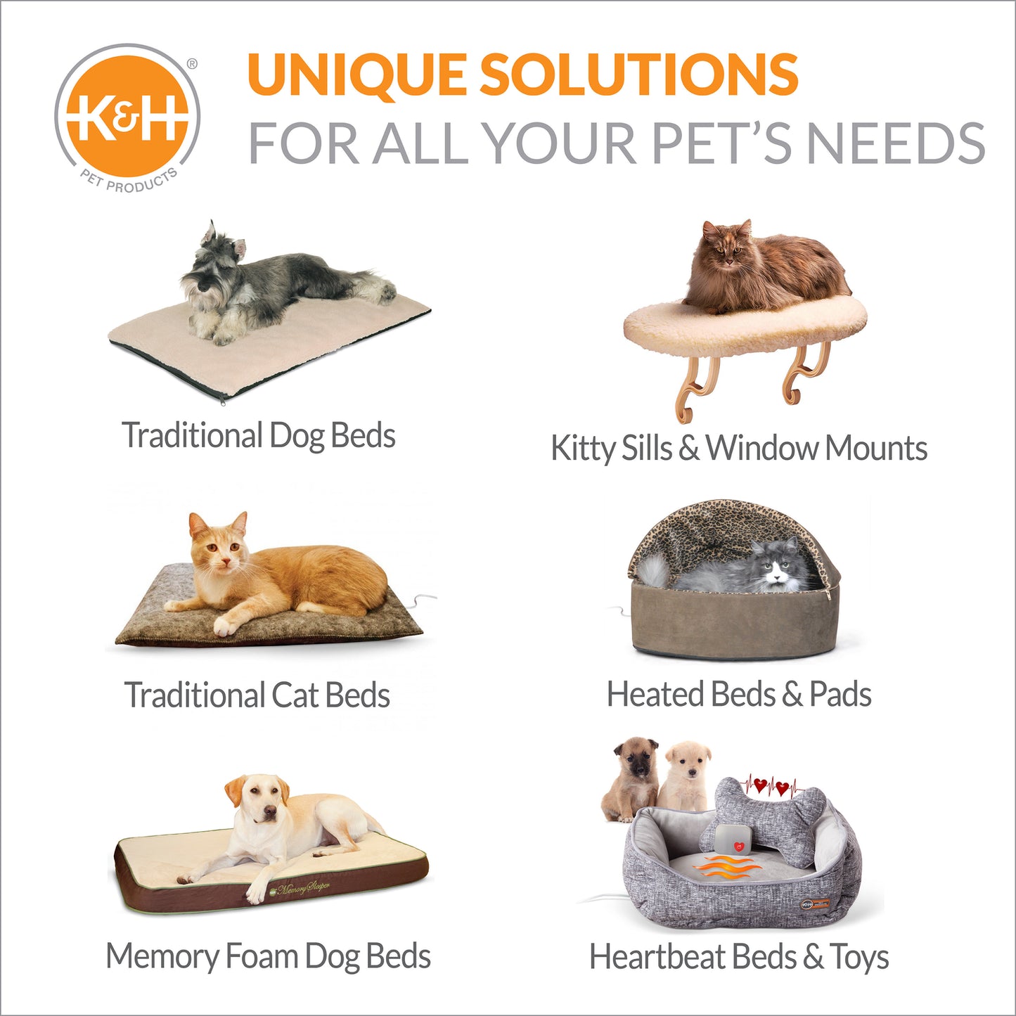 K&H Microwavable Pet Cat Bed, Multi-Colored