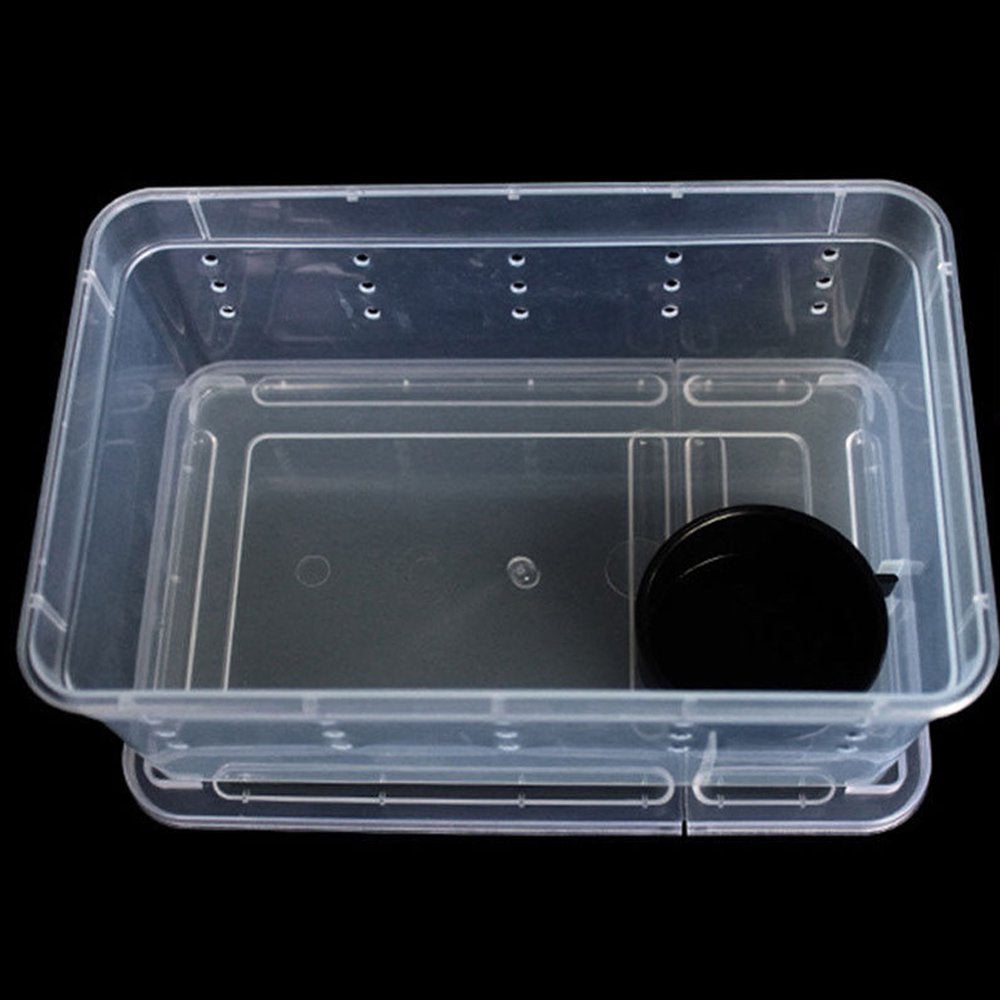 Mulanimo Transparent Feeding Box Reptile Box Amphibian for Snake Cage Lizard Spider Reptile Combination Animals & Pet Supplies > Pet Supplies > Reptile & Amphibian Supplies > Reptile & Amphibian Food Mulanimo large  