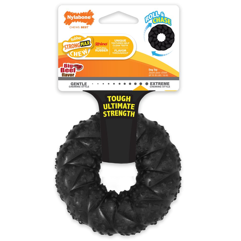 Nylabone Strong Max Braided Dog Ring Chew Toy - up to 35 Lbs.