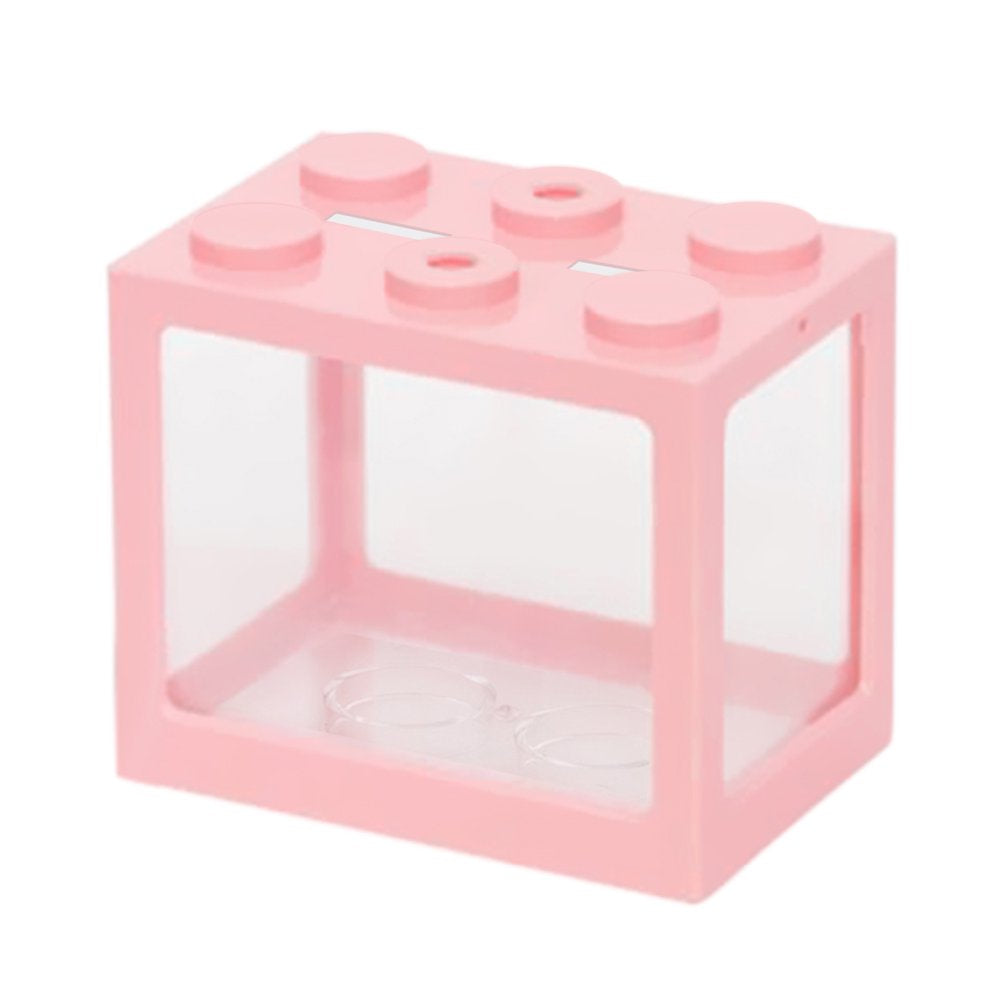 Mini Fish Tanks Light Mini Reptile Row Box for Feeding & Decoration Animals & Pet Supplies > Pet Supplies > Fish Supplies > Aquarium Lighting H39854GR-2 Pink  