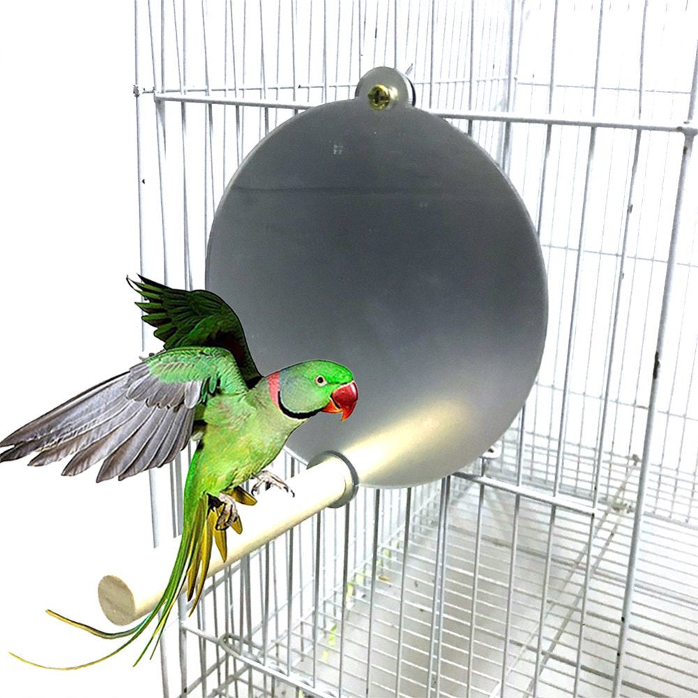 Pet Enjoy Bird Mirror Toy with Wooden Stand Perch Set,Parrot Mirror Bird Cage Accessories for Parrot Parakeet Cockatiels Conure Playing Standing Animals & Pet Supplies > Pet Supplies > Bird Supplies > Bird Cage Accessories Pet Enjoy   