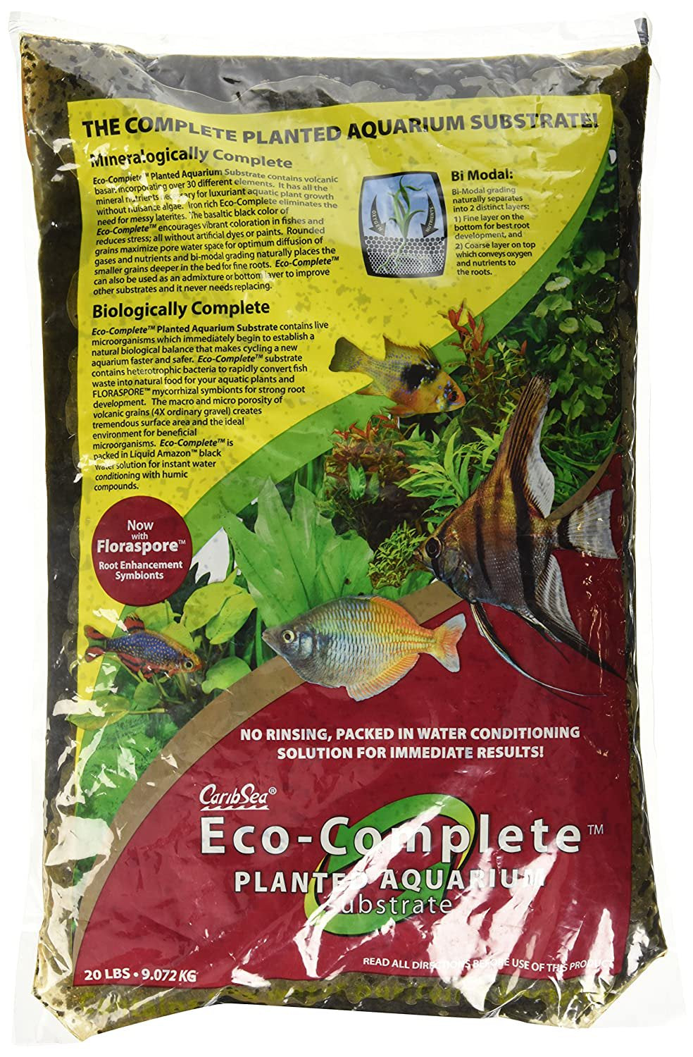 Caribsea Eco-Complete Planted Aquarium Substrate 20 Lbs Animals & Pet Supplies > Pet Supplies > Fish Supplies > Aquarium Gravel & Substrates Caribsea   