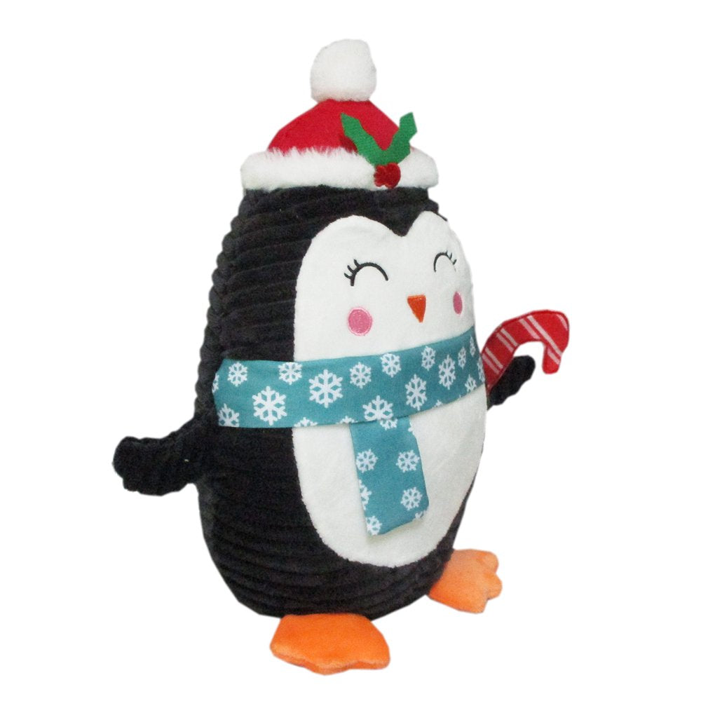 Vibrant Life Dog Toys Penguin Plush, Durable Cord, Black, Medium Pet Toy