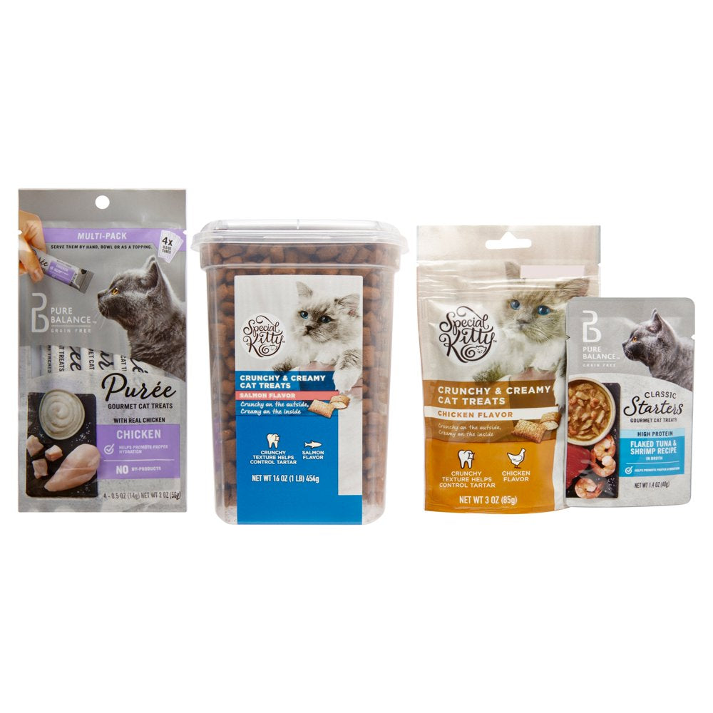 Pure Balance Puree Gourmet Cat Treats with Real Chicken, 0.5 Oz, 4 Count Animals & Pet Supplies > Pet Supplies > Cat Supplies > Cat Treats Wal-Mart Stores, Inc.   