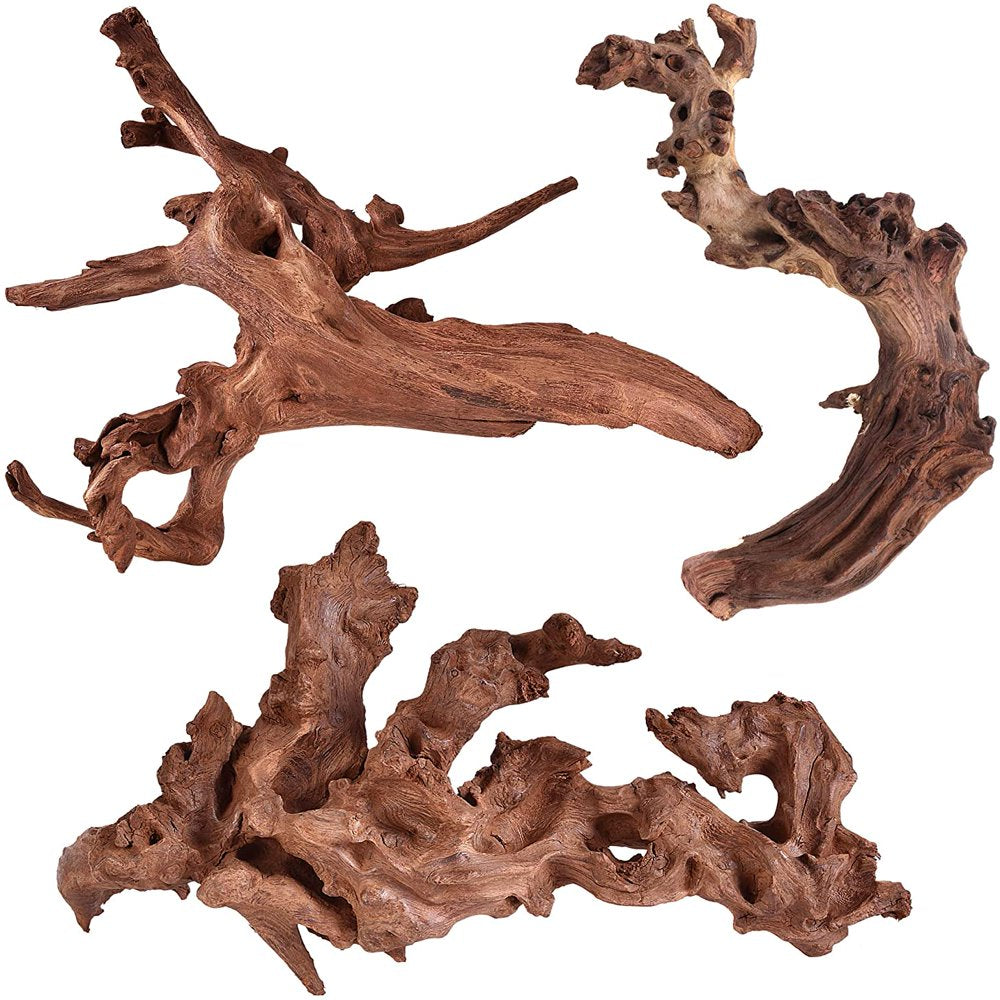 Hamiledyi Natural Aquarium Driftwood Assorted Branches Reptile Ornament for Fish Tank Decoration Pack of 3 Animals & Pet Supplies > Pet Supplies > Fish Supplies > Aquarium Decor Hamiledyi-us   