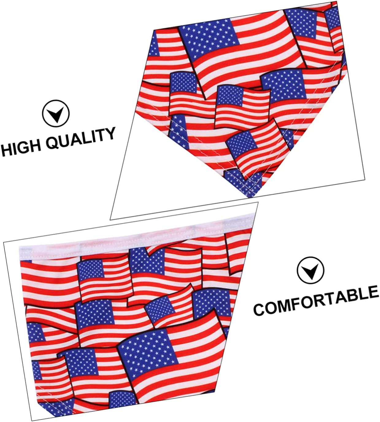 GLSTOY 2Pcs Hat Themed of Towel Birthday Bandana Th Flag Scarf Day Dog Cone Saliva Triangular Independence Festival Favors Party July Pattern American Bib Patriotic Costume Pet Animals & Pet Supplies > Pet Supplies > Dog Supplies > Dog Apparel GLSTOY   