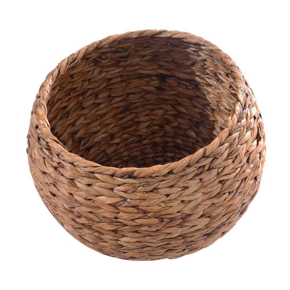 Pawhut 20" Natural Braided Banana Leaf Elevated Cat Bed Basket with Cushion, Brown Animals & Pet Supplies > Pet Supplies > Cat Supplies > Cat Beds Aosom LLC   