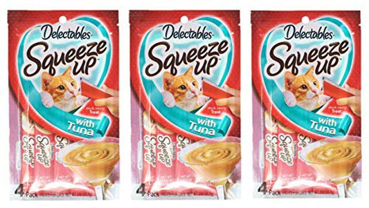 Delectables Squeeze up Hartz Cat Treats Bundle of 3 Flavor Pouches, 2.0 Oz Each (Tuna) Animals & Pet Supplies > Pet Supplies > Cat Supplies > Cat Treats Delectables   