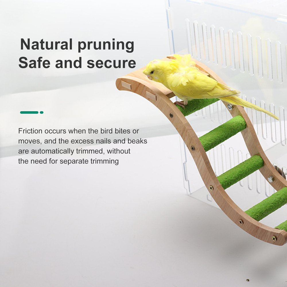 Leaveforme Pet Bird Toy Log Color Interactive Wooden Parrot Climbing Ladder Play Toys Cage Accessory Animals & Pet Supplies > Pet Supplies > Bird Supplies > Bird Cage Accessories Leaveforme   