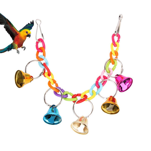 Meidiya 2Pcs Bird Parrot Ringer Bells Toys,Bird Colourful Hanging Swing Bridge Ladder Pet Hamster Parrot Acrylic Chew Perch Metal Bell Birds Toy Lovebird Cage Accessories Animals & Pet Supplies > Pet Supplies > Bird Supplies > Bird Ladders & Perches Meidiya   