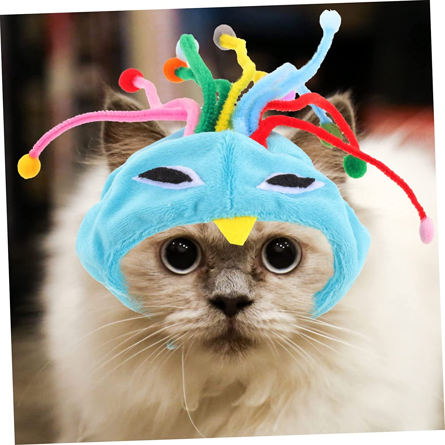 Ipetboom Headwear Decor Puppies Funny Cover Peacock Household Warm Cat Dogs Soft Small Cats Headdress Cap Costume Dog Bird for Party Cartoon Lovely Puppy Hat Accessories Design Animals & Pet Supplies > Pet Supplies > Dog Supplies > Dog Apparel Ipetboom   