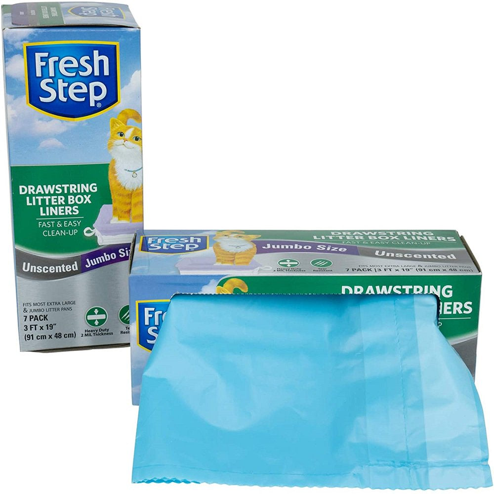 Fresh Step Drawstring Large Litter Box Liners, Heavy Duty Liners for Cat Litter Box, Scented & Unscented Available, Quick & Easy Cleanup Animals & Pet Supplies > Pet Supplies > Cat Supplies > Cat Litter Box Liners coming soon   