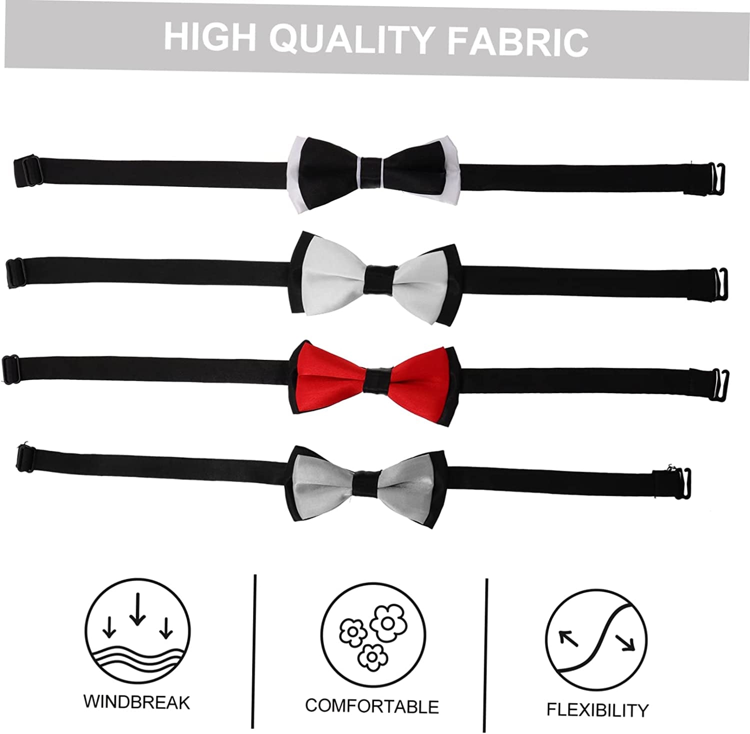 GLSTOY 4Pcs Pet Bow Tie Ornament Ties Kids Scarf Fashion Scarf Cat Tuxedo Ties Puppy Necktie Collar Dogs Grooming Ties Bowties for Puppy Little Puppy Bowties Puppy Collars Ribbon Bib Baby Animals & Pet Supplies > Pet Supplies > Dog Supplies > Dog Apparel GLSTOY   