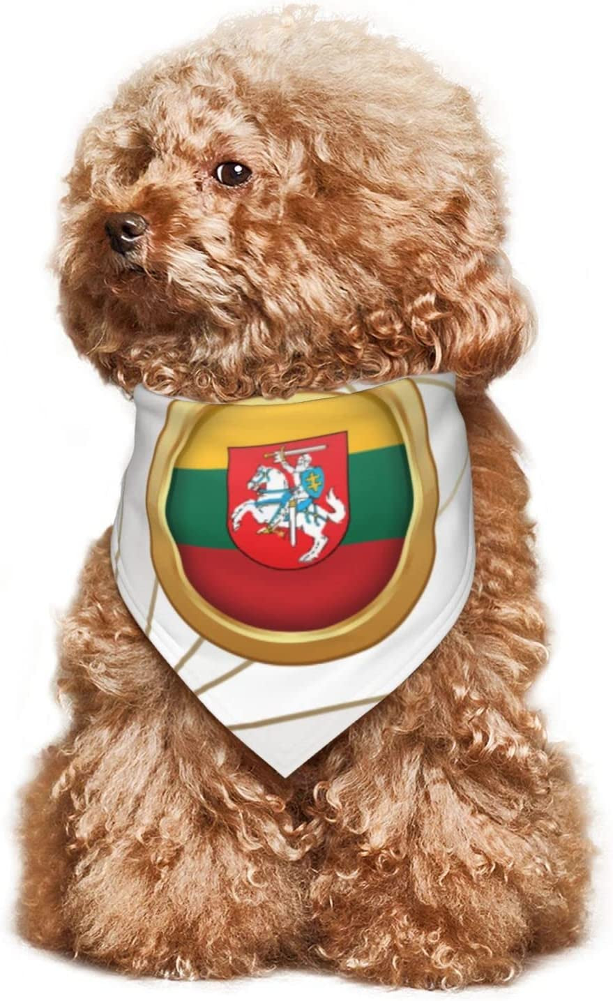 Golden Disc Lithuania Flag Pet Dog and Cat Decorative Triangle Scarf,Dog Bandana,Breathable and Stain Resistant. Animals & Pet Supplies > Pet Supplies > Dog Supplies > Dog Apparel ZALTAS   