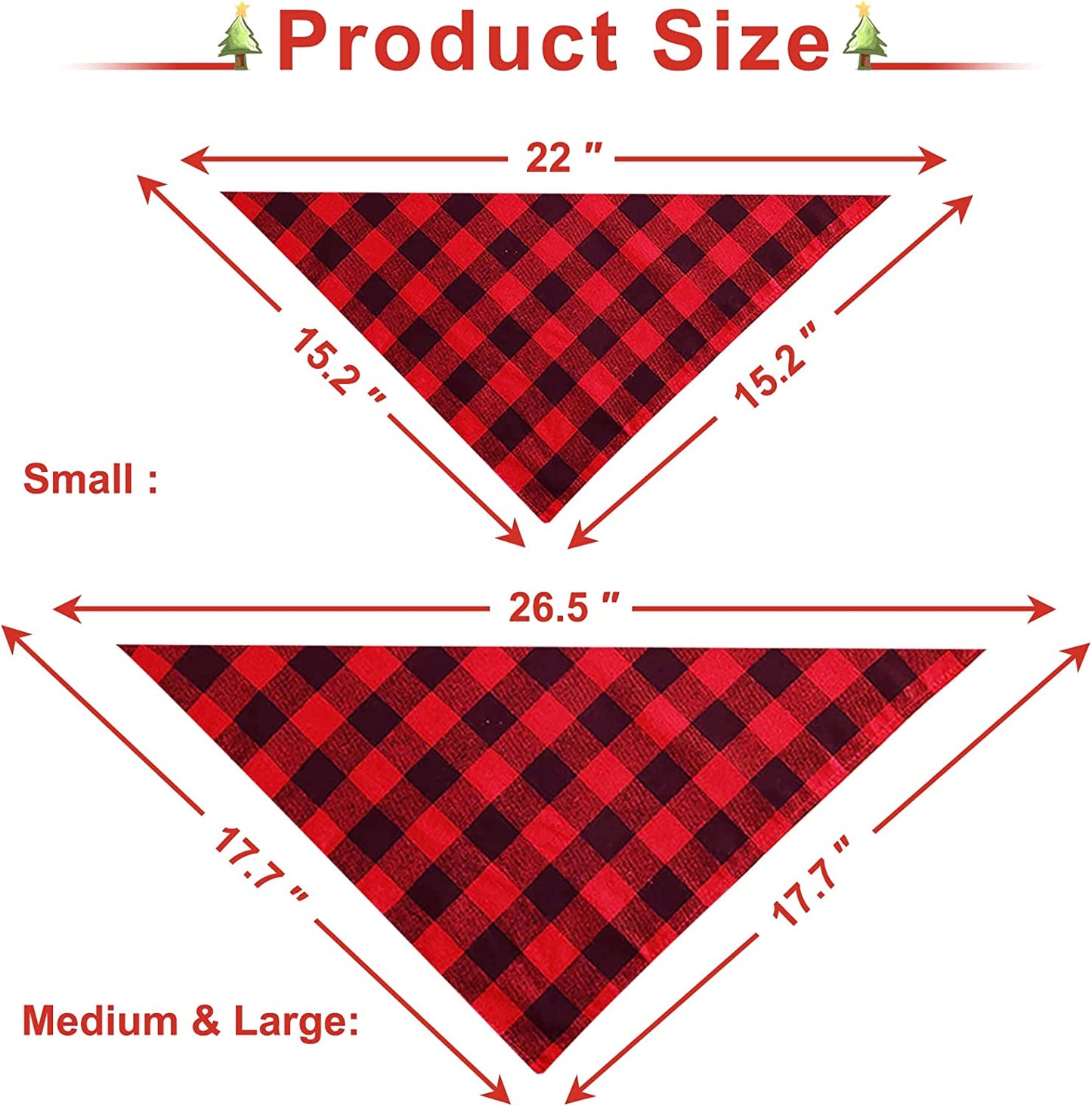 Malier Christmas Dog Bandana and Collar Set Plaid Pattern Dog Scarf Triangle Bibs Kerchief Adjustable Collars with Bow Tie Pet Costume Accessories for Dogs Pets Animals & Pet Supplies > Pet Supplies > Dog Supplies > Dog Apparel Malier   