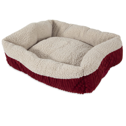 Aspen Pet Rectangular Pet Cat Bed, Red Animals & Pet Supplies > Pet Supplies > Cat Supplies > Cat Beds Doskocil Manufacturing Co Inc M  