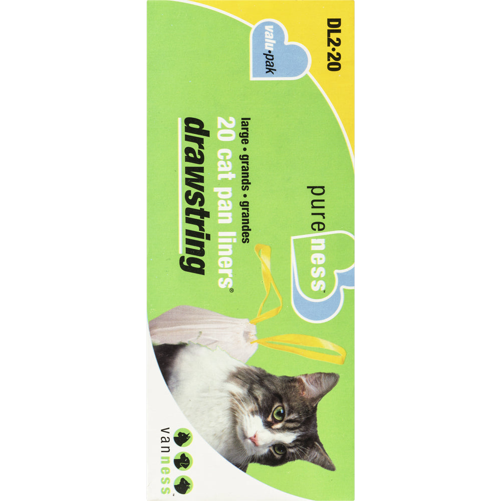 Van Ness, Cat Litter Box Liners with Drawstring, Large, 20 Count Animals & Pet Supplies > Pet Supplies > Cat Supplies > Cat Litter Box Liners Van Ness Plastic Molding CO   