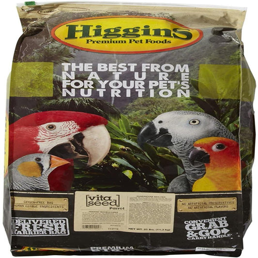 Higgins 466145 Vita Seed Parrot Food for Birds, 25-Pound by Brand Higgins Animals & Pet Supplies > Pet Supplies > Bird Supplies > Bird Food Higgins Premium Pet Foods   
