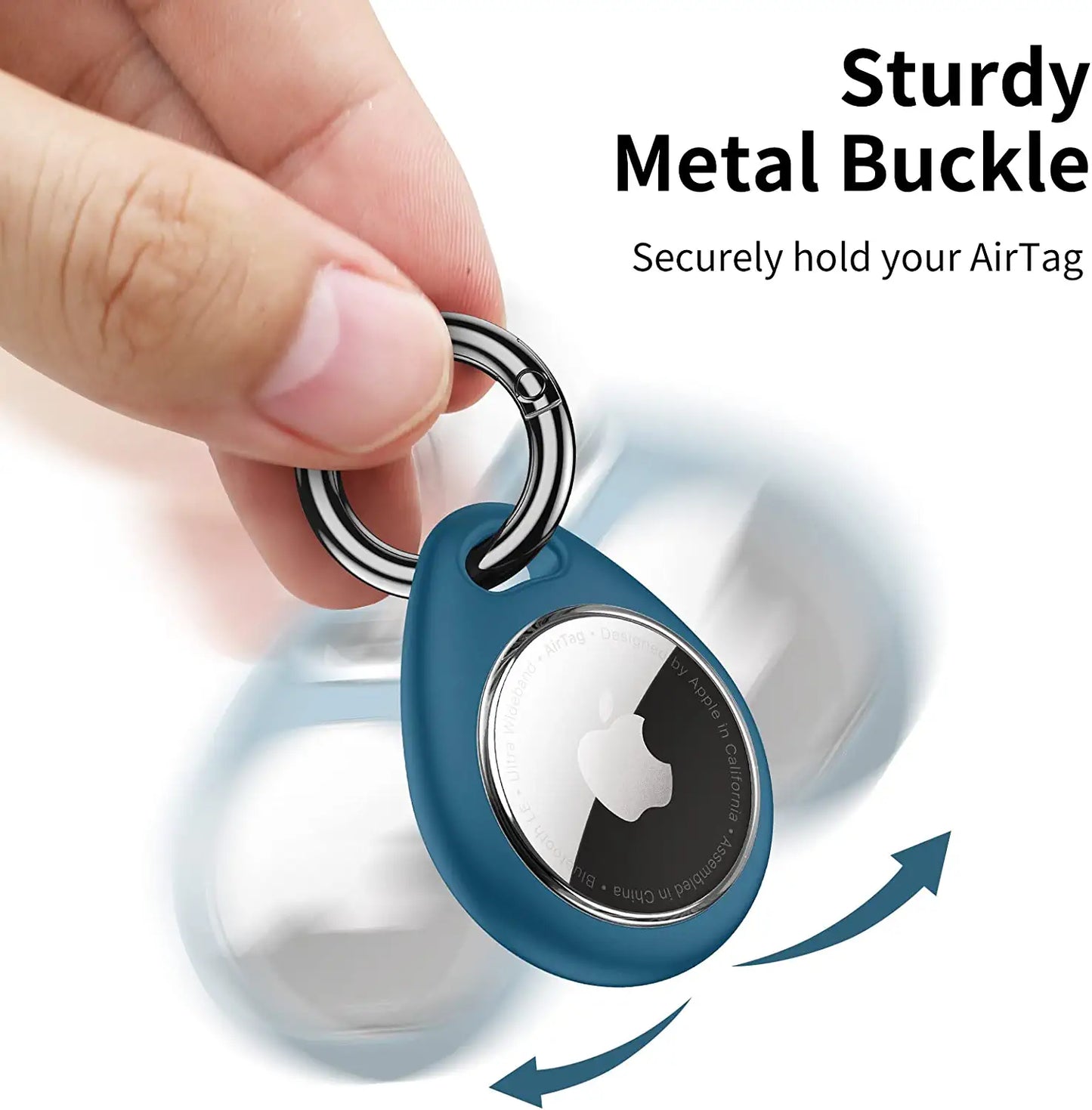 Unbreakcable 4-Pack Airtag Case with Keychain [Lock Design][Lightweight][ Scratch Protection], Secure Holder Protective Case for Keys, Bags, Luggage, and Pet Collar (Brown&Blue) Electronics > GPS Accessories > GPS Cases UNBREAKcable   