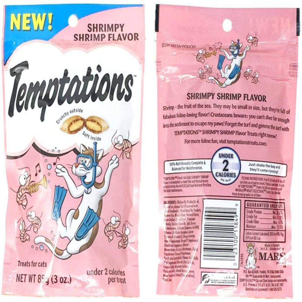 Temptations Cat Treats Variety Pack Bundle of 4 Flavor Pouches (Rockin? Lobster, Shrimpy Shrimp, Tempting Tuna, Tantalizing Turkey; 3 Oz Each) Animals & Pet Supplies > Pet Supplies > Cat Supplies > Cat Treats Temptations   