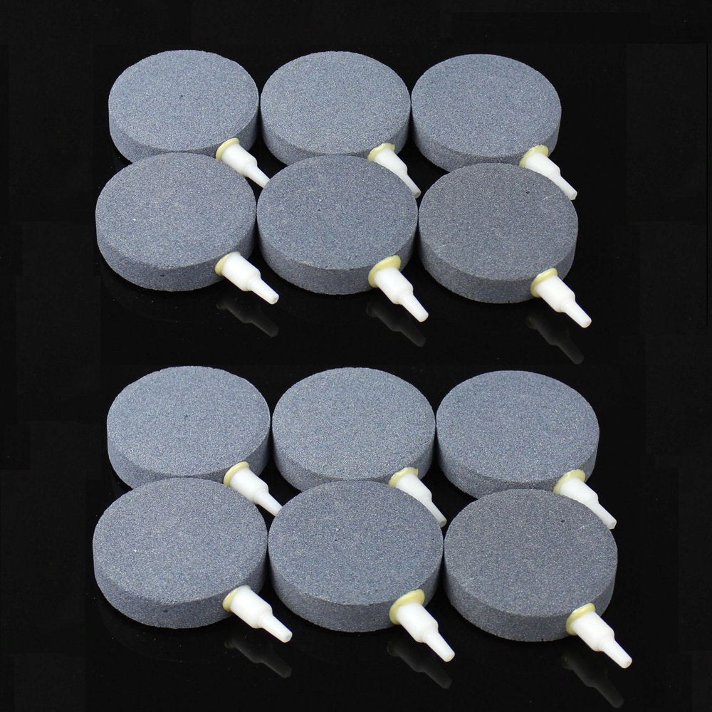 Aquaneat 6 Pcs Air Bubble Stone Aquarium 2-3/8" Disc Fish Tank Stone Animals & Pet Supplies > Pet Supplies > Fish Supplies > Aquarium & Pond Tubing AquaNeat 12  