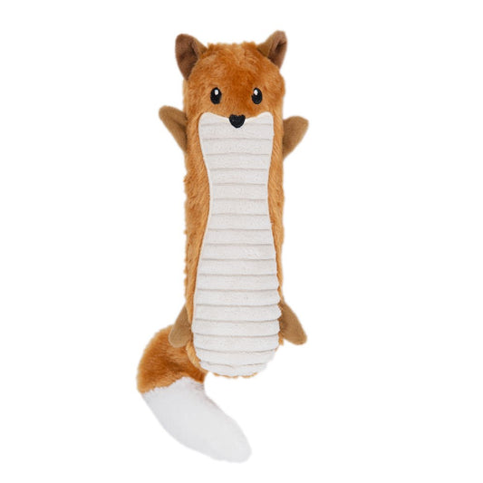 Petstages Stuffing-Free Big Squeak Fox Plush Dog Toy, Medium