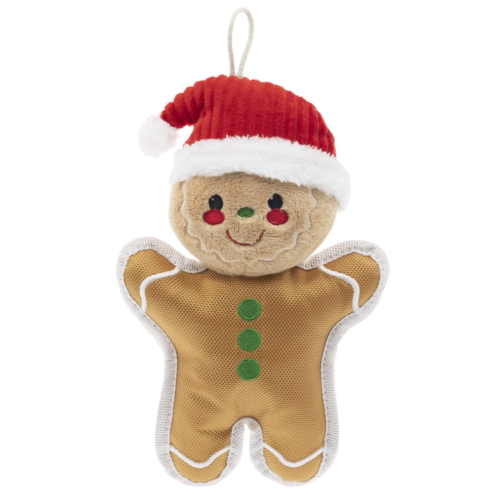 Vibrant Life Holiday 9 Inch Stuffed Plush Squeaky Christmas Gingerbread Dog Toy Animals & Pet Supplies > Pet Supplies > Dog Supplies > Dog Toys Dan Dee International   