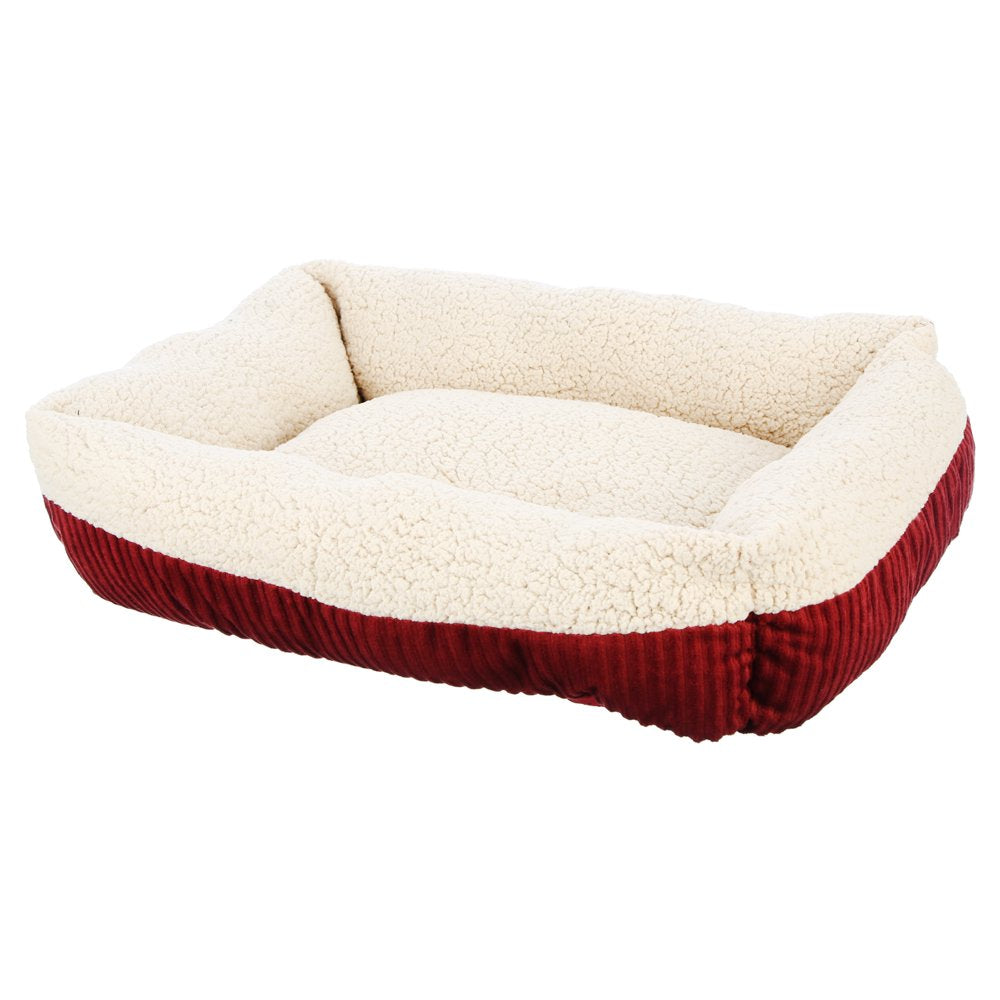 Aspen Pet Rectangular Pet Cat Bed, Red Animals & Pet Supplies > Pet Supplies > Cat Supplies > Cat Beds Doskocil Manufacturing Co Inc   