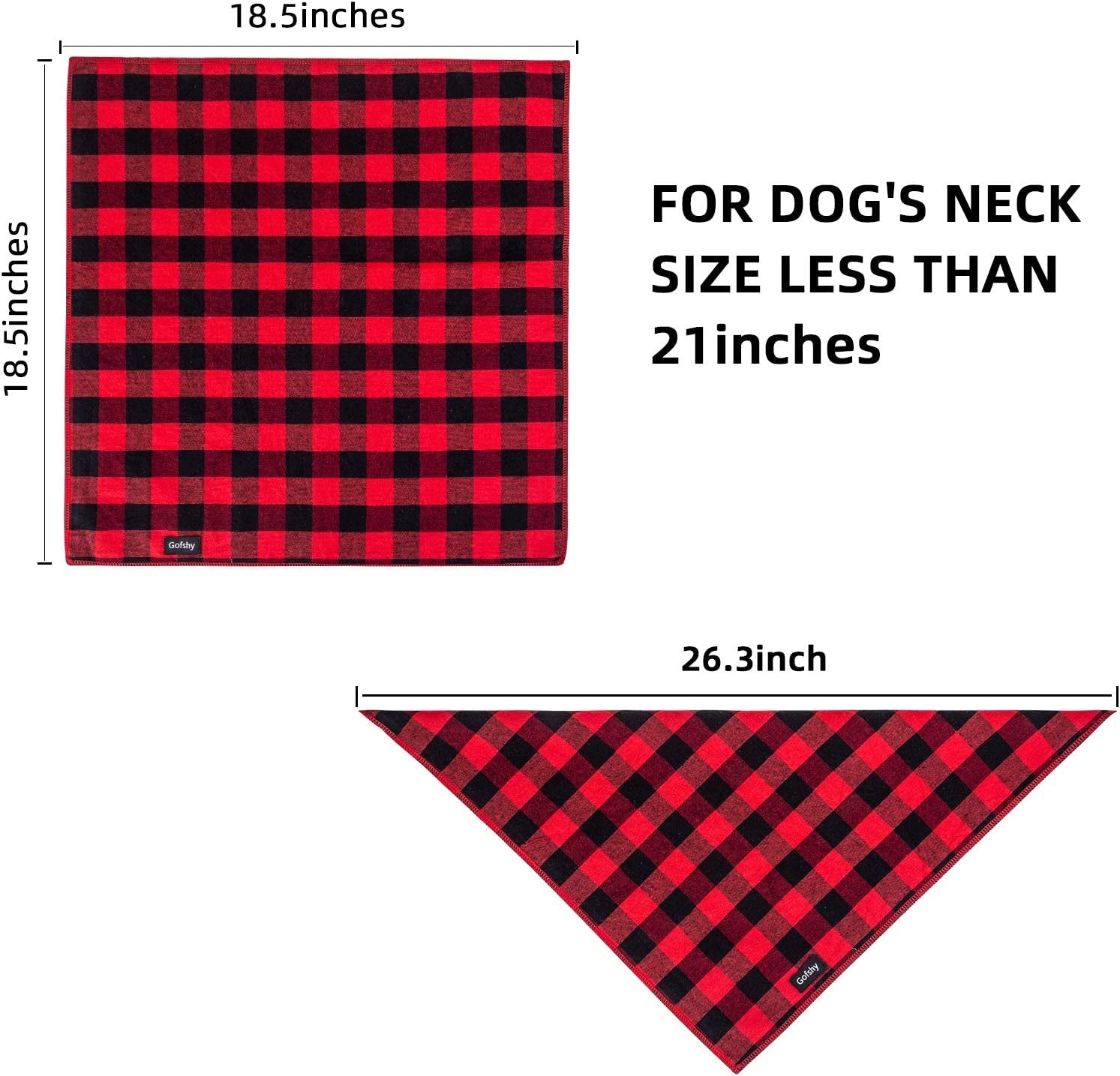 Gofshy Dog Bandanas Christmas Classic Buffalo Plaid 6PCS Dog Gifts Red Blue Green Orange Black Brown Dog Scarf Adjustable Kerchief for Small Medium Large Dogs Cats Puppy Bandana(M) Animals & Pet Supplies > Pet Supplies > Dog Supplies > Dog Apparel youyishi   