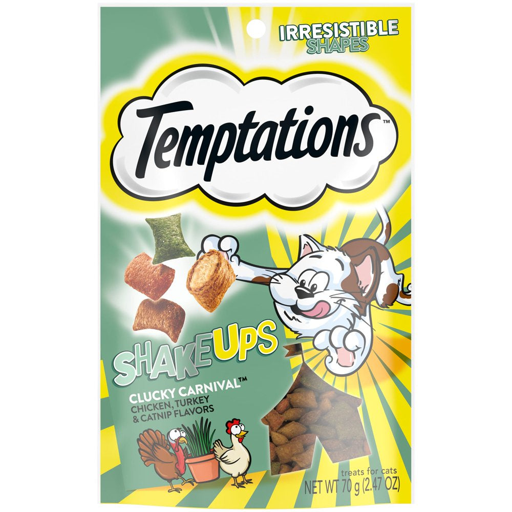 TEMPTATIONS Shakeups Crunchy and Soft Cat Treats, 2.47 Oz. Animals & Pet Supplies > Pet Supplies > Cat Supplies > Cat Treats Mars Petcare 2.47 oz  