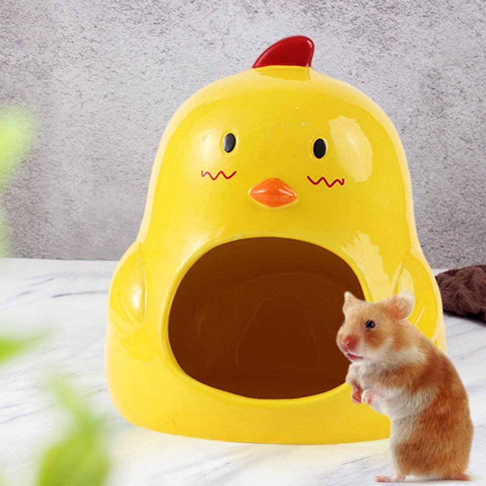 Ceramic Hamster House Cartoon Cute Hamster Cave Summer and Cool Small Animal Animals & Pet Supplies > Pet Supplies > Small Animal Supplies > Small Animal Habitats & Cages Menolana   