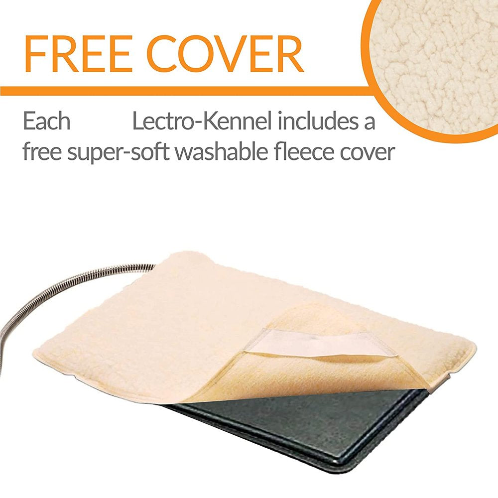 Lectro-Kennel Outdoor Heated Pad with Free Cover Black Medium 16.5 X 22.5 X 0.5 Inches Animals & Pet Supplies > Pet Supplies > Dog Supplies > Dog Kennels & Runs ALLJOYER   