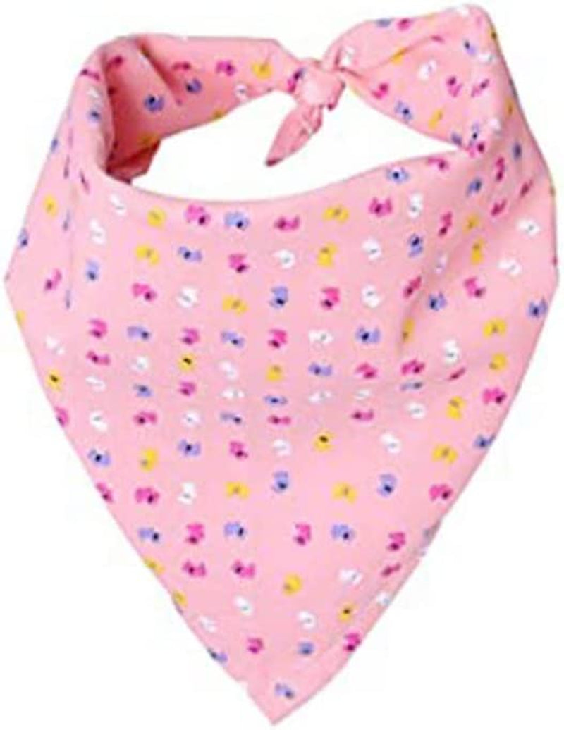 AQIYI Dog Bandana Soft Adjustable Boy Girl Dog Triangle Bibs Scarf Printed for Small Medium Pets (65 * 45 * 45Cm,Black) Animals & Pet Supplies > Pet Supplies > Dog Supplies > Dog Apparel AQIYI Bright Pink 65*45*45cm 