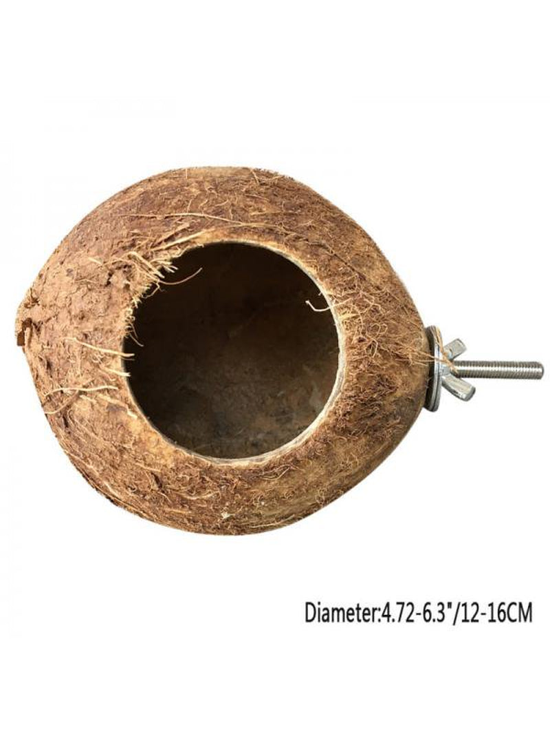 SHEMALL Natural Coconut Shell Bird Nest House Hut Feeder Pet Parrot Birds Toy Animals & Pet Supplies > Pet Supplies > Bird Supplies > Bird Toys SHEMALL   