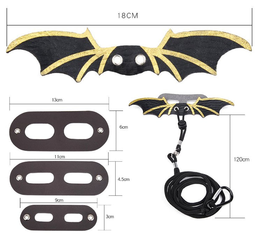 Genuine Leather Bearded Dragon Bat Wings with 3 Sizes Lizard Harness Metal Chain Leash with Fruit Charms for Amphibians Bearded Dragon Iguana Gecko Chameleon Reptiles Animals & Pet Supplies > Pet Supplies > Reptile & Amphibian Supplies > Reptile & Amphibian Food Xelparuc   