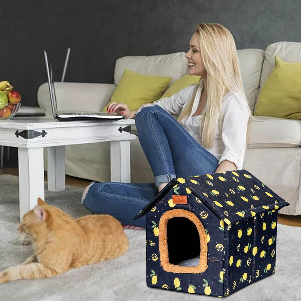 Lacyie Pet Houses, Warm Semi-Closed Pet Supplies with Practical Design, Weatherproof Removable Indoor Outdoor Dog Cat House, for Small, Middle and Large Cats and Dogs Trendy Animals & Pet Supplies > Pet Supplies > Dog Supplies > Dog Houses Lacyie   