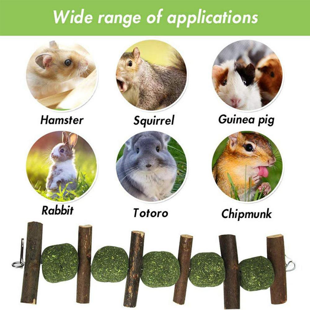 Centwalm Bunny Supplies Chinchilla Toys Bunny Toys for Teeth Grinding Natural Apples Wood Scent Grass Cake Treats for Rabbits Guinea Pigs Chinchillas Bunnies Hamsters Natural Animals & Pet Supplies > Pet Supplies > Small Animal Supplies > Small Animal Treats Centwalm   