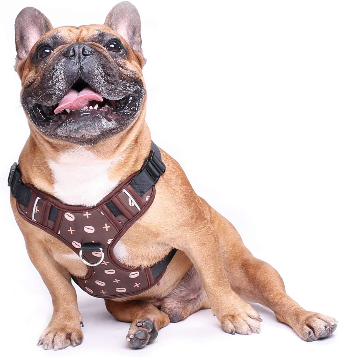 Ichoue Dog Vest Harness Soft Padded No Pull Adjustable Reflective for Small Medium Dogs - Red Grid M Animals & Pet Supplies > Pet Supplies > Dog Supplies > Dog Apparel iChoue Coffee Bean Small (Neck:13.5"-19.5" Chest:15.5"-21.5" ) 