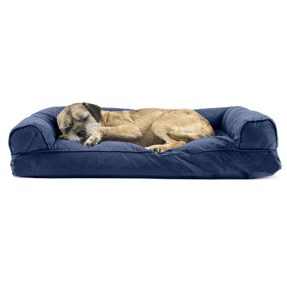 Furhaven Pet Products | Quilted Pillow Sofa Pet Bed for Dogs & Cats, Navy, Medium Animals & Pet Supplies > Pet Supplies > Cat Supplies > Cat Beds FurHaven Pet Products   