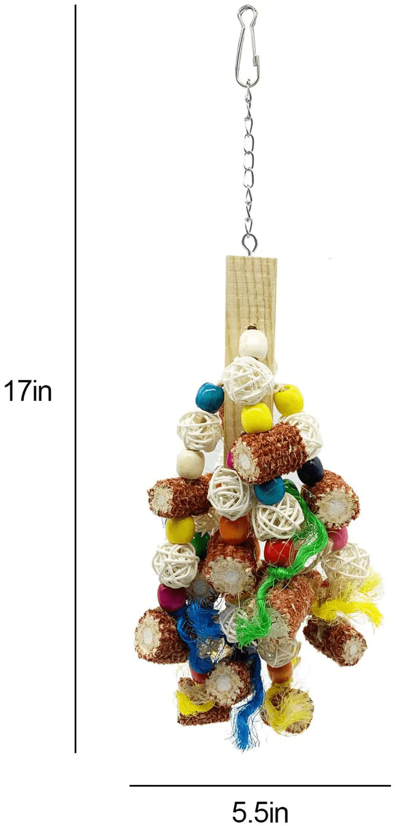 Deloky Bird Block Knots Tearing Toy -Natural Corn Cob Parrot Chewing Toy Suggested for Macaws Cokatoos,Parakeets, Conures, African Grey and a Variety of Amazon Parrots Animals & Pet Supplies > Pet Supplies > Bird Supplies > Bird Toys Deloky   