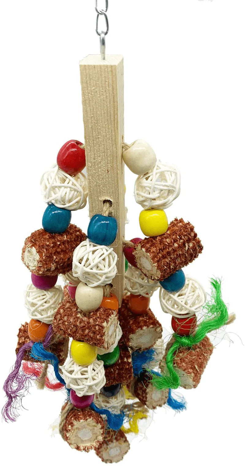 Deloky Bird Block Knots Tearing Toy -Natural Corn Cob Parrot Chewing Toy Suggested for Macaws Cokatoos,Parakeets, Conures, African Grey and a Variety of Amazon Parrots Animals & Pet Supplies > Pet Supplies > Bird Supplies > Bird Toys Deloky   