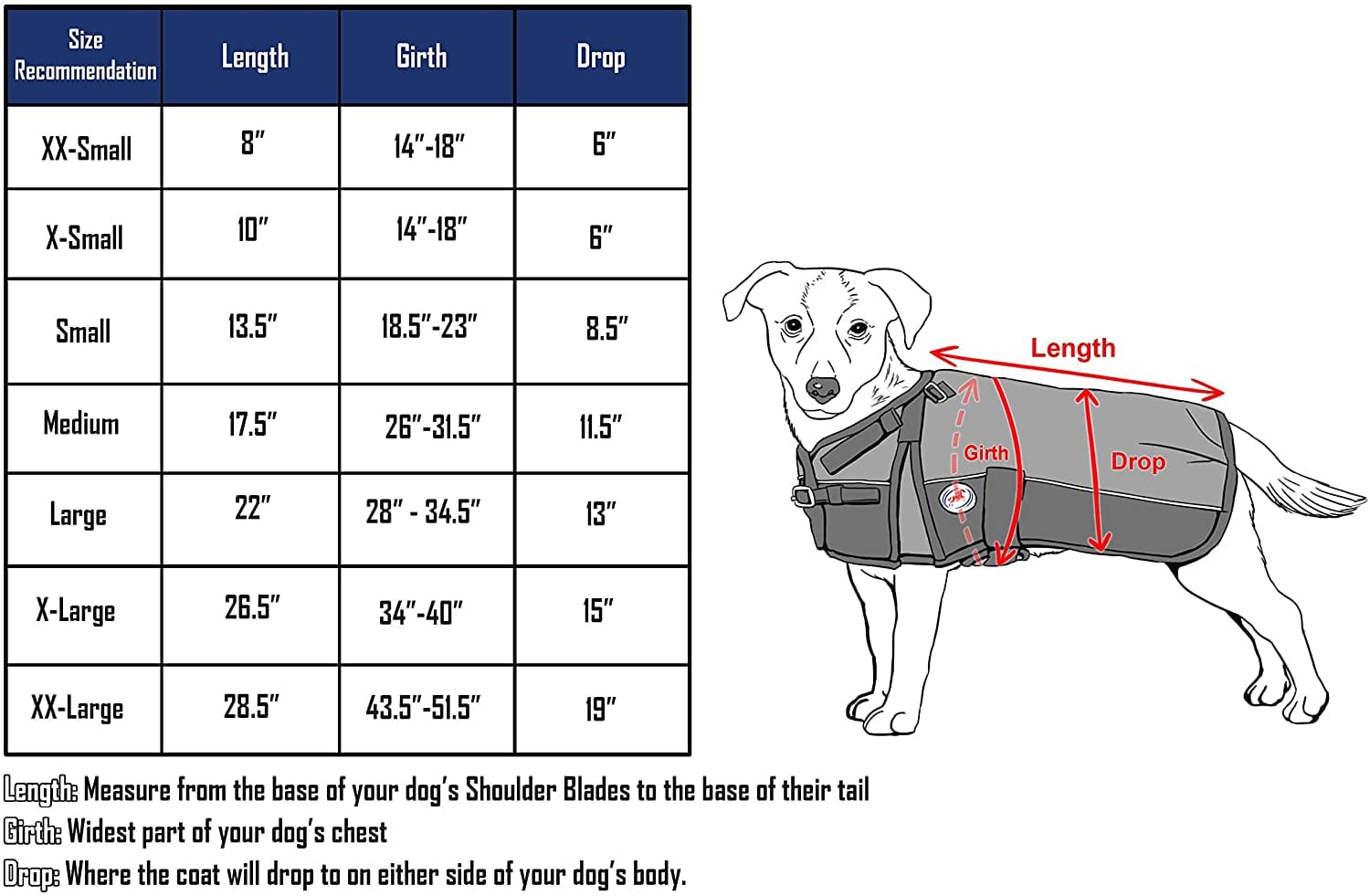 Derby Originals Horse Tough 600D Ripstop Waterproof Reflective Winter Dog Coat 150G Medium Weight, Black, 28.5" Animals & Pet Supplies > Pet Supplies > Dog Supplies > Dog Apparel Derby Originals   