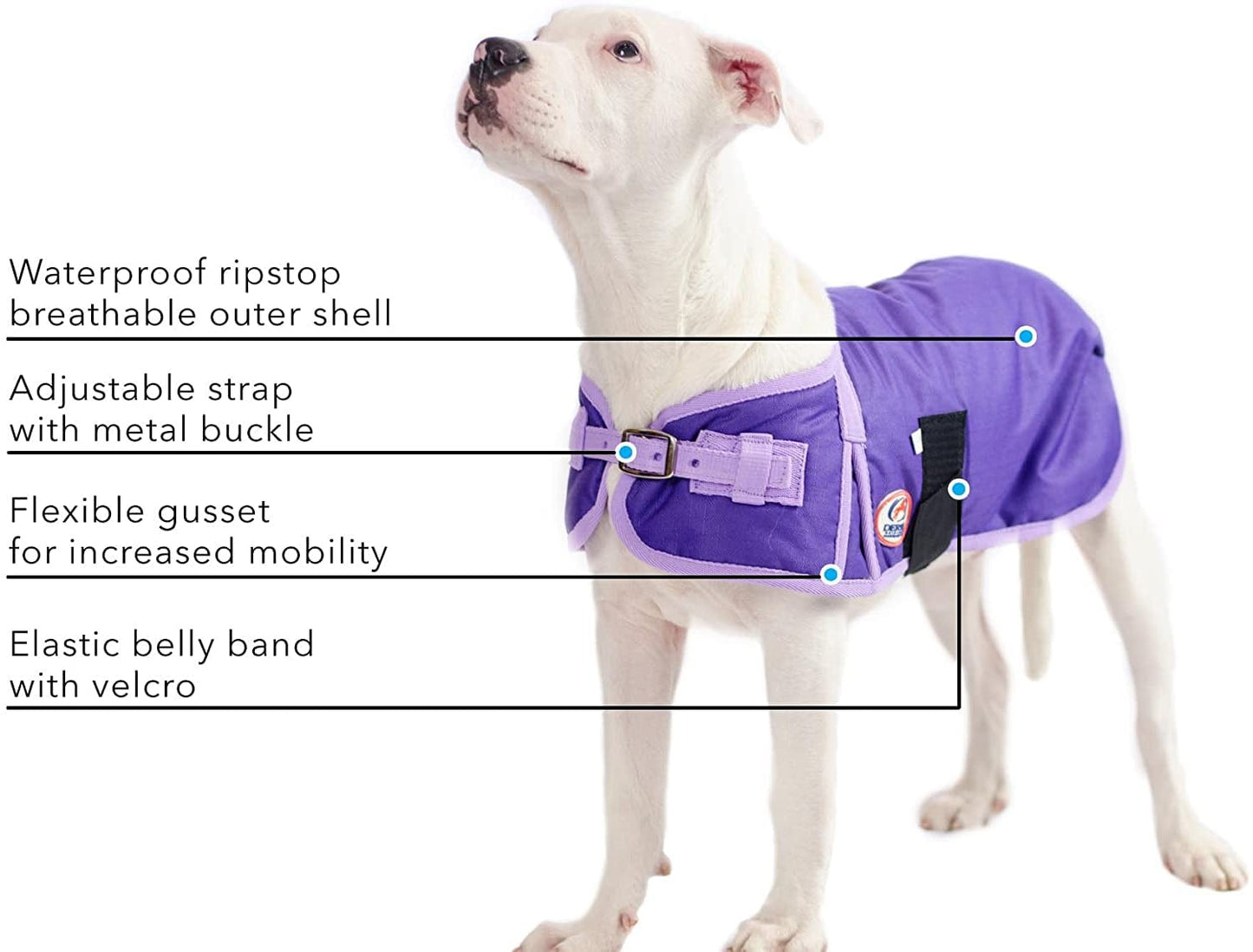 Derby Originals Horse Tough 600D Ripstop Waterproof Winter Dog Coat 150G Medium Weight Animals & Pet Supplies > Pet Supplies > Dog Supplies > Dog Apparel Derby Originals   