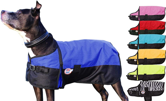 Derby Originals Horse Tough 600D Ripstop Waterproof Winter Dog Coat 150G Medium Weight Animals & Pet Supplies > Pet Supplies > Dog Supplies > Dog Apparel Derby Originals Blue 26.5 in 