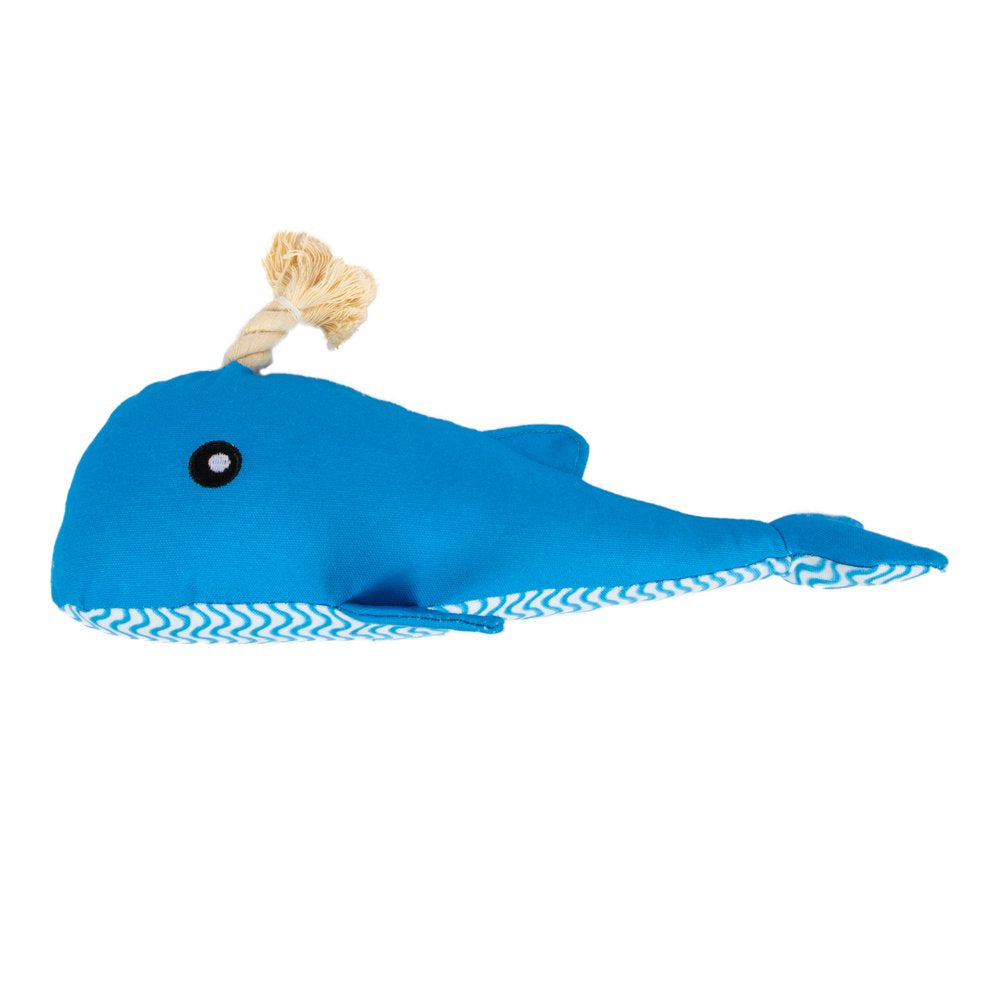 Vibrant Life Blue Whale Plush Dog Toy