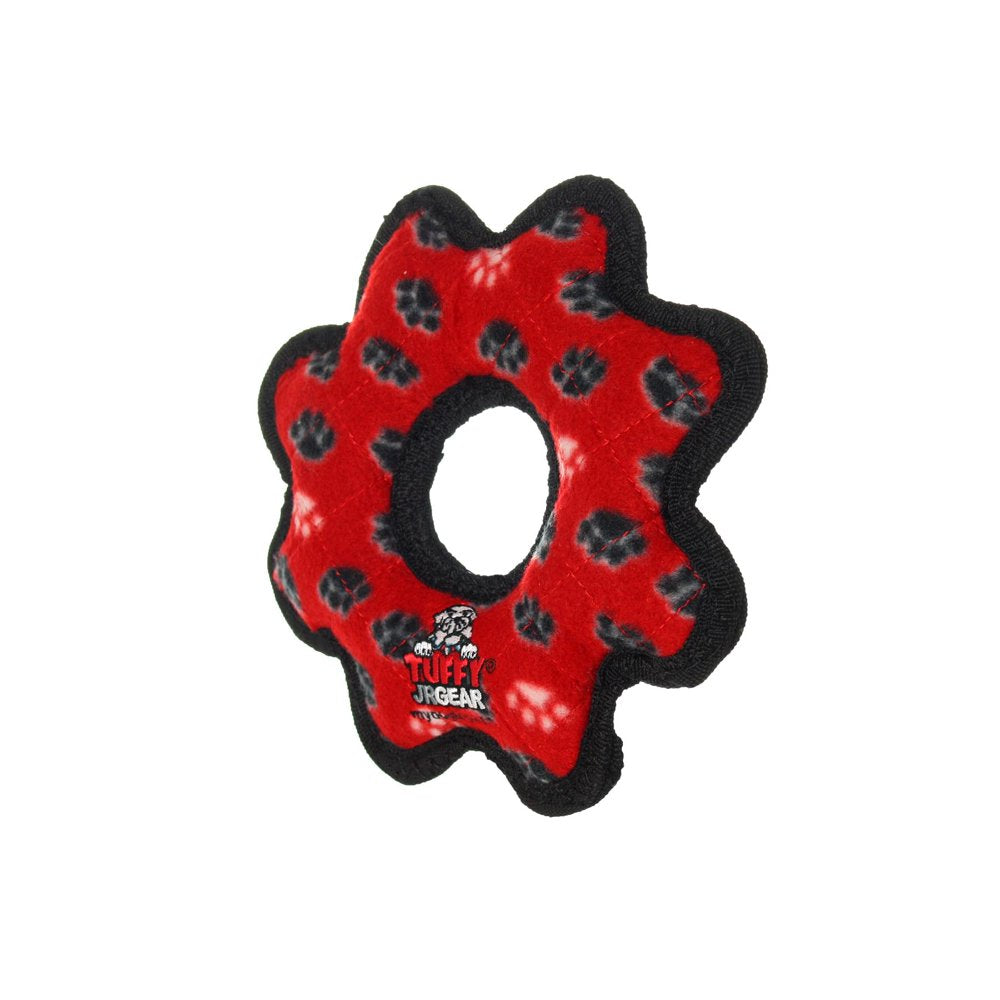 Tuffy Jr Gear Ring Red Paw Durable Dog Toy Animals & Pet Supplies > Pet Supplies > Dog Supplies > Dog Toys VIP Products   