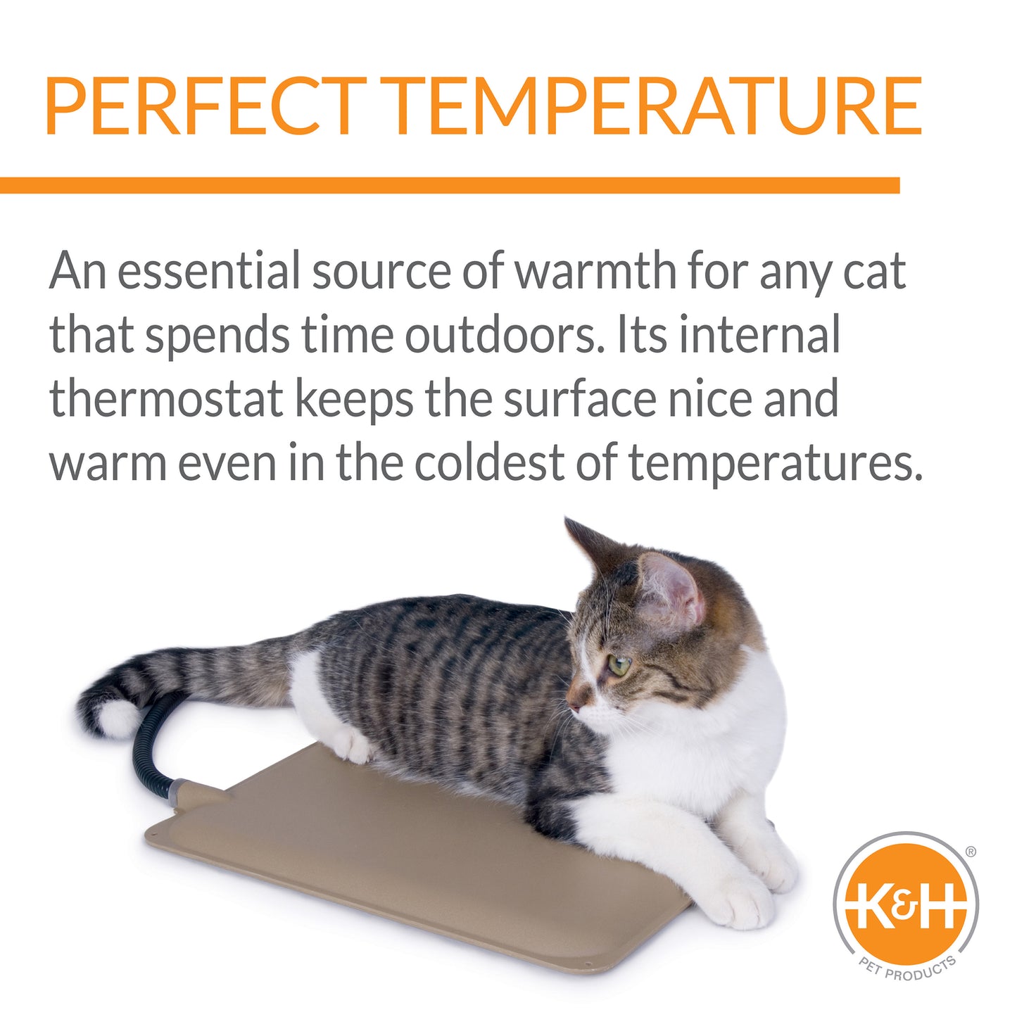 K&H Extreme Weather Pet Cat Bed, Brown