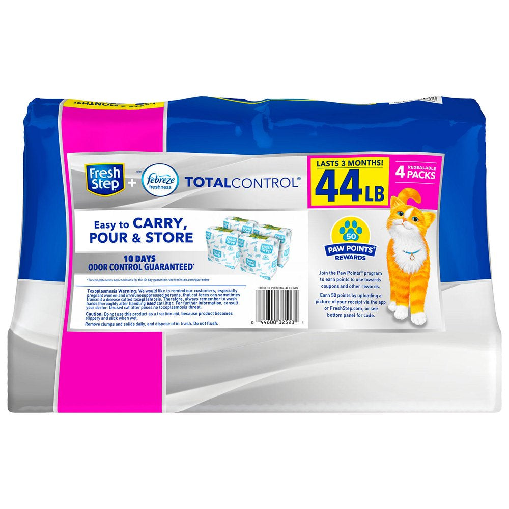 Fresh Step Total Control Scented Litter W/ Febreze, Clumping Cat Litter (44 Lbs) Animals & Pet Supplies > Pet Supplies > Cat Supplies > Cat Litter FRESH STEP   