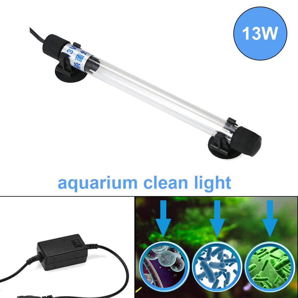 Anself 13W Aquarium Clean Light Submersible for Fish Tank Pond Water Clean Lamp Animals & Pet Supplies > Pet Supplies > Fish Supplies > Aquarium Lighting Anself 13W&US Plug  