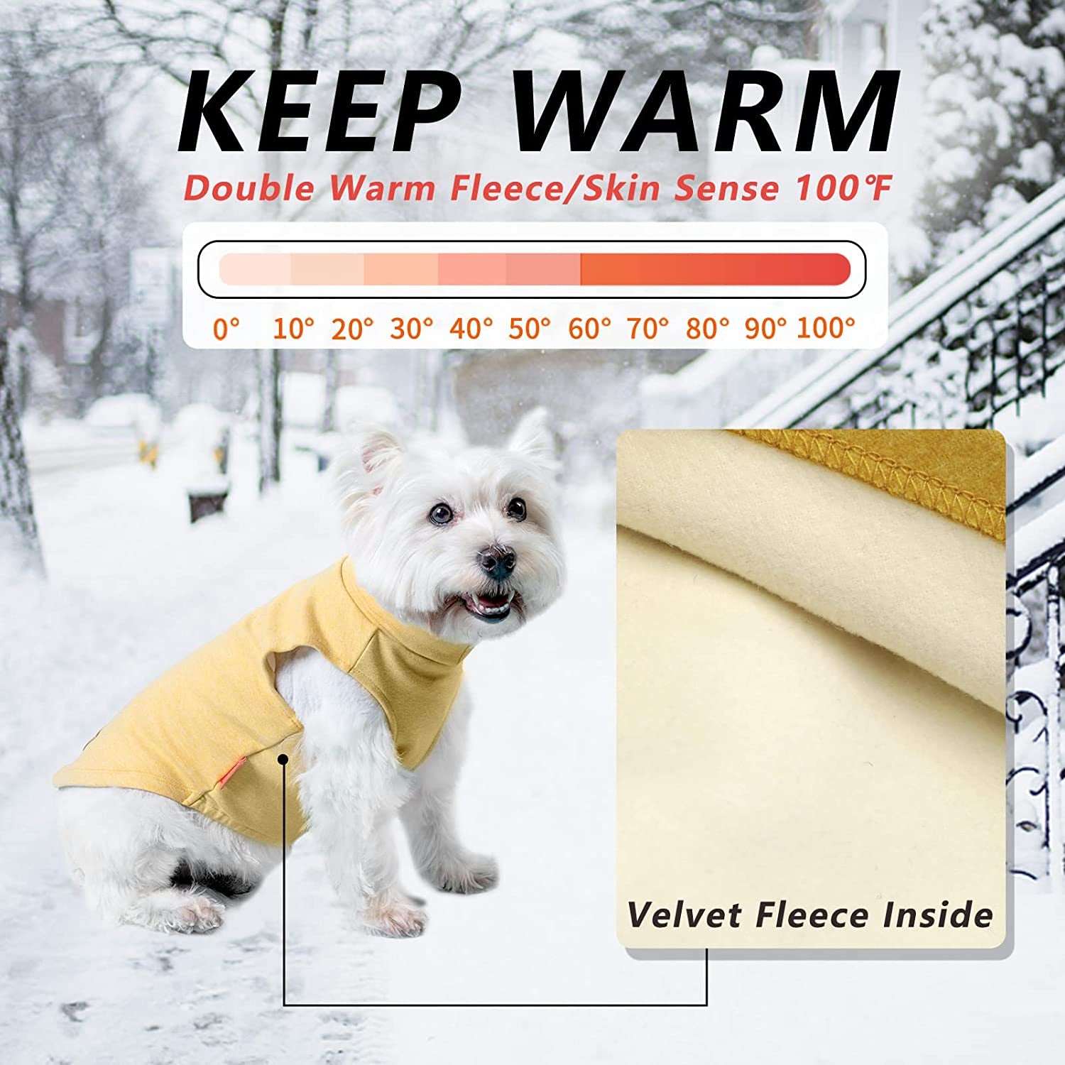 KYEESE 2Pack Dog Coat Turtleneck Stretchy Dog Sweater Super Soft Dog Cold Weather Coat for Small Dogs in Sleeveless Design, Yellow,L Animals & Pet Supplies > Pet Supplies > Dog Supplies > Dog Apparel kyeese   